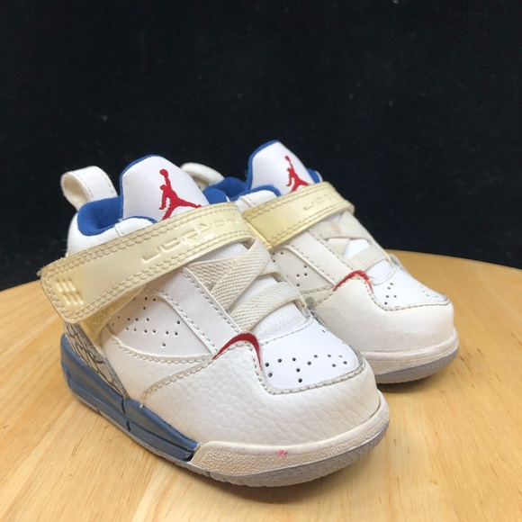 Baby jordan 3 size 4c white/navy elephant print - Picture 4 of 9